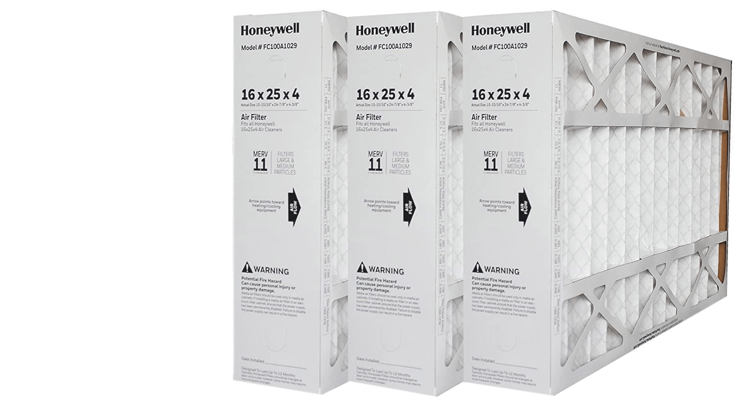 Honeywell Genuine 16X25 FC100A1029 MERV 11 Furnace Filter Case