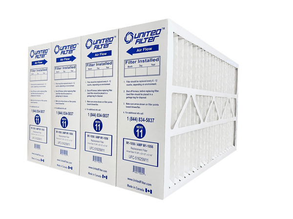 United Filter offers M1-1056 16x25x5 filters in a 4-pack. Achieve superior air quality and maintain HVAC efficiency with our reliable filters.