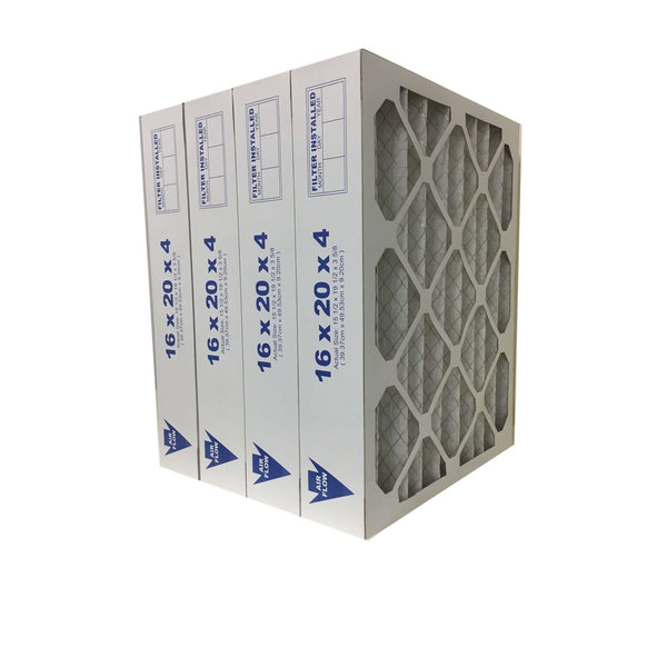 16x20x4 MERV 8 4 Pack Pleated Furnace Filter