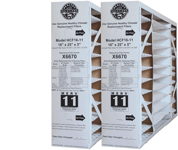Shop Genuine Lennox Healthy Climate 16x25x5 MERV 11 filters in a case of 2 at United Filter for cleaner air and improved HVAC performance.