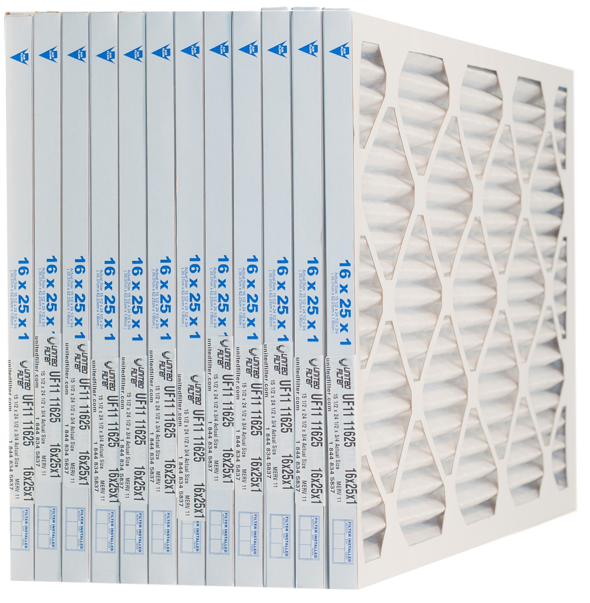 16x25x1 MERV 11 furnace filters