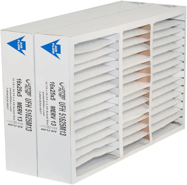 16x25x5 MERV 11 (15-7/8 x 24-7/8 x 4-3/8) Honeywell FC100A1029, Lennox X6670 Replacement Filter — Case of 2 | 5-Inch HVAC Filter