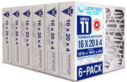 16x20x4 MERV 11 - 6 Pack Pleated Furnace Filter