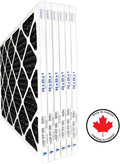20x25x1 Carbon Pleated Furnace Filter | Odour & VOC Reduction | Activated Carbon HVAC Filter — Case of 6 | Made in Canada