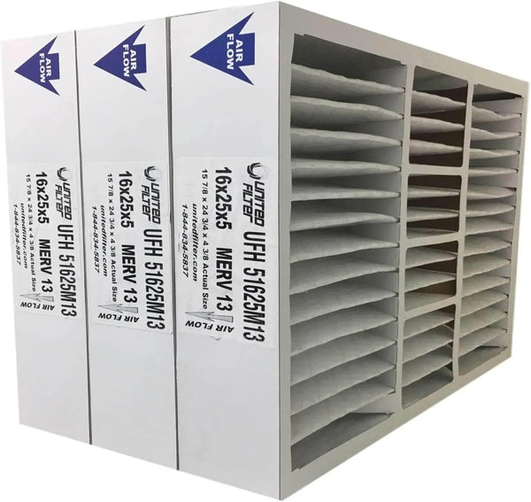 16x25x5 MERV 11 (15-7/8 x 24-7/8 x 4-3/8) Honeywell FC100A1029, Lennox X6670 Replacement Filter — Case of 3 | 5-Inch HVAC Filter