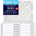 24x24x2 MERV 8 Economy Pleated Furnace Filter — Case of 8 | 2-Inch HVAC Air Filter | Made in Canada