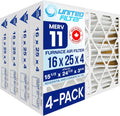 16x25x4 MERV 11 Optimal Pleated Furnace Filter — Case of 4 | 4-Inch HVAC Air Filter | Made in Canada