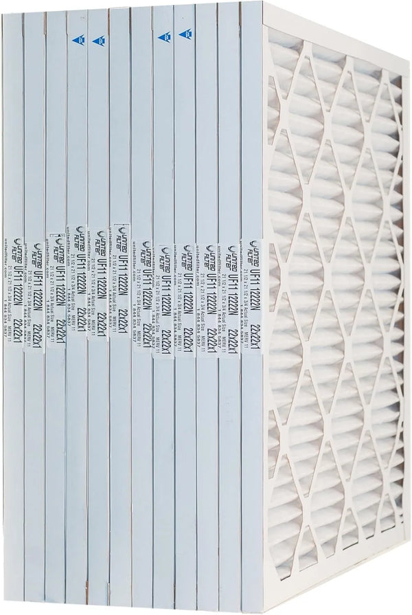 22x22x1 MERV 11 Optimal Pleated Furnace Filter — Case of 12 | 1-Inch HVAC Air Filter | Made in Canada