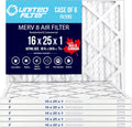 16x25x1 MERV 8 Economy Pleated Furnace Filter — Case of 6 | 1-Inch HVAC Air Filter | Made in Canada
