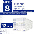14x25x2 MERV 8 Economy Pleated Furnace Filter — Case of 12 | 2-Inch HVAC Air Filter | Made in Canada