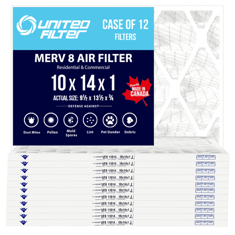 10x14x1 MERV 8 - 12 Pack