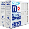 Replacement Filter (2-Pack) for M1-1056, 16x25x5 MERV 11 HVAC Air Filter — Exact Actual Size: 15-3/8" x 25-1/2" x 5-1/4"