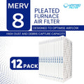 12x24x1 MERV 8 Economy Pleated Furnace Filter — Case of 12 | 1-Inch HVAC Air Filter | Made in Canada