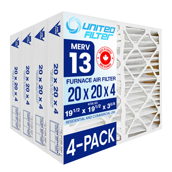 20x20x4 MERV 13 - Paquet de 4 