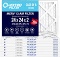 24x24x2 MERV 13 Superior Pleated Furnace Filter — Case of 8 | 2-Inch HVAC Air Filter | Made in Canada