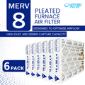 16x25x4 MERV 8 Economy Pleated Furnace Filter — Case of 6 | 4-Inch HVAC Air Filter | Made in Canada