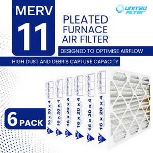 16x20x4 MERV 11 - 6 Pack Pleated Furnace Filter