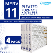 20x25x4 MERV 11 - 4 Pack Pleated Furnace Filter
