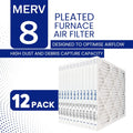 18x30x1 MERV 8 Economy Pleated Furnace Filter — Case of 12 | 1-Inch HVAC Air Filter | Made in Canada