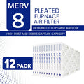18x25x2 MERV 8 Economy Pleated Furnace Filter | 2-Inch HVAC Air Filter | Made in Canada