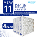 20x24x4 MERV 11 Optimal Pleated Furnace Filter — Case of 4 | 4-Inch HVAC Air Filter | Made in Canada