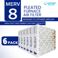 20x25x4 MERV 8 Economy Pleated Furnace Filter — Case of 6 | 4-Inch HVAC Air Filter | Made in Canada