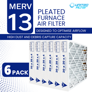 20x20x4 MERV 13 - 6 Pack Pleated Furnace Filter