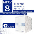24x30x1 MERV 8 Economy Pleated Furnace Filter — Case of 12 | 1-Inch HVAC Air Filter | Made in Canada
