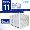 20x24x4 MERV 11 Optimal Pleated Furnace Filter — Case of 6 | 4-Inch HVAC Air Filter | Made in Canada