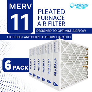 20x24x4 MERV 11 - 6 Pack Pleated Furnace Filter
