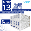 20x25x4 MERV 13 Superior Pleated Furnace Filter — Case of 6 | 4-Inch HVAC Air Filter | Made in Canada