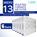 24x24x4 MERV 13 Superior Pleated Furnace Filter — Case of 6 | 4-Inch HVAC Air Filter | Made in Canada