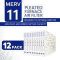 16x20x2 MERV 11 Optimal Pleated Furnace Filter — Case of 12 | 2-Inch HVAC Air Filter | Made in Canada