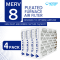 16x20x4 MERV 8 Economy Pleated Furnace Filter — Case of 4 | 4-Inch HVAC Air Filter | Made in Canada