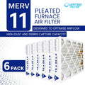 16x24x4 MERV 11 Optimal Pleated Furnace Filter — Case of 6 | 4-Inch HVAC Air Filter | Made in Canada