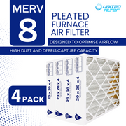 20x20x4 MERV 8 - Paquet de 4 