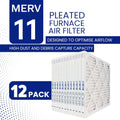 22x22x1 MERV 11 Optimal Pleated Furnace Filter — Case of 12 | 1-Inch HVAC Air Filter | Made in Canada