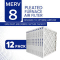 20x20x2 MERV 8 Economy Pleated Furnace Filter | 2-Inch HVAC Air Filter | Made in Canada