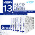 16x20x4 MERV 13 Superior Pleated Furnace Filter — Case of 6 | 4-Inch HVAC Air Filter | Made in Canada