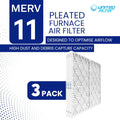 28x30x1 Geothermal Furnace Filter MERV 11 | Oversized Pleated HVAC Filter — Case of 3 | Made in Canada
