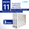 20x25x4 MERV 11 Optimal Pleated Furnace Filter — Case of 3 | 4-Inch HVAC Air Filter | Made in Canada