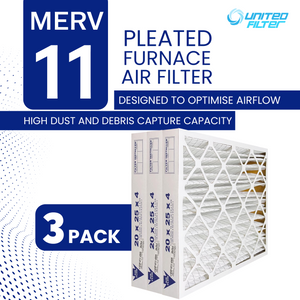 20x25x4 MERV 11 - Pleated Furnace Filter - 3 Pack