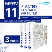 16x20x4 MERV 11 - 3 Pack Pleated Furnace Filter