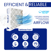 20x20x4 MERV 11 - Paquet de 6 filtres de four plissés 