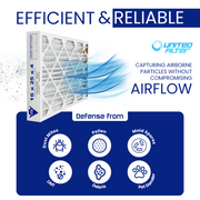 16x25x4 MERV 13 - Paquet de 4 filtres de four plissés 