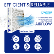 16x25x4 MERV 8 - Paquet de 4 filtres de four plissés 