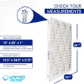 16x25x1 MERV 8 Economy Pleated Furnace Filter — Case of 6 | 1-Inch HVAC Air Filter | Made in Canada