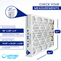 16x25x4 MERV 13 Superior Pleated Furnace Filter — Case of 3 | 4-Inch HVAC Air Filter | Made in Canada