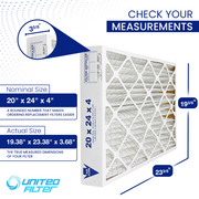 20x24x4 MERV 11 - 4 Pack Pleated Furnace Filter