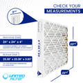 24x24x4 MERV 13 Superior Pleated Furnace Filter — Case of 4 | 4-Inch HVAC Air Filter | Made in Canada